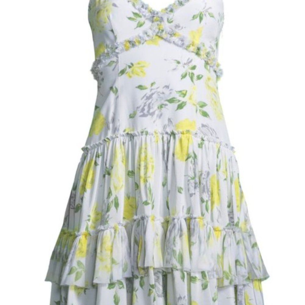 Women's Cinq à Sept Floral Silk Mini Dress